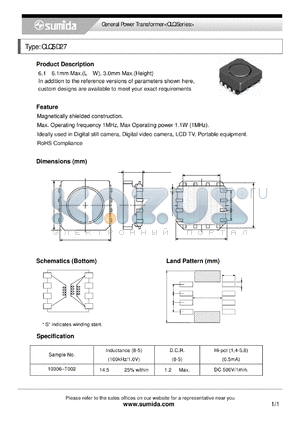 CLQ5D27 datasheet - General Power Transformer