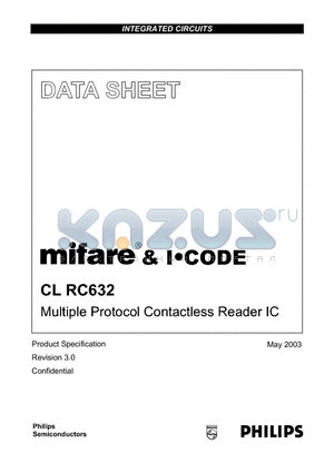 CLRC632 datasheet - Multiple Protocol Contactless Reader IC