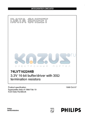 74LVT162244BDGG datasheet - 3.3V 16-bit buffer/driver with 30ohm termination resistors