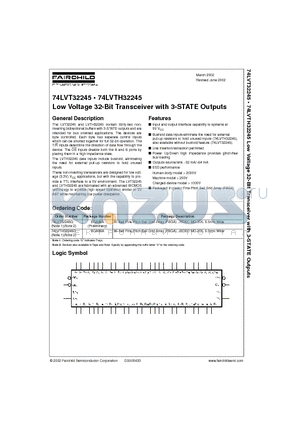 74LVT32245 datasheet - Low Voltage 32-Bit Transceiver with 3-STATE Outputs