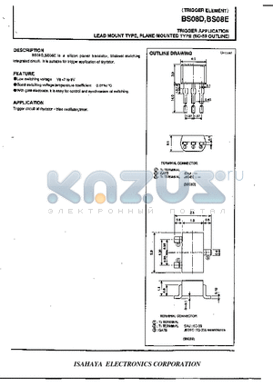 BS08D datasheet - TRIGGER APPLICATION LEAD MOUNT TYPE, PLANE-MOUNTED TYPE