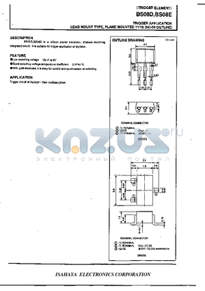 BS08E datasheet - TRIGGER APPLICATION LEAD MOUNT TYPE, PLANE-MOUNTED TYPE