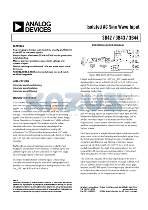 3B42-01 datasheet - Isolated AC Sine Wave Input