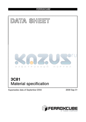 3C81 datasheet - Material specification