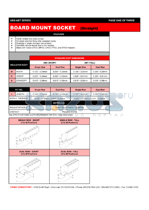 BS29SS datasheet - Board mount socket