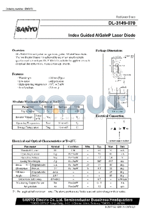 DL-3149-070 datasheet - Index Guided AlGalnP Laser Diode