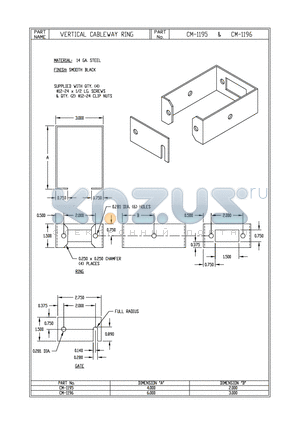 CM-1195 datasheet - VERTICAL CABLEWAY RING