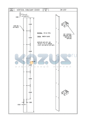 CM-1197 datasheet - VERTICAL CABLEWAY COVER