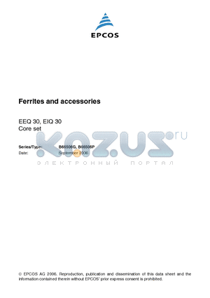 B66506G0000X192 datasheet - Ferrites and accessories