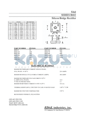 B682-10 datasheet - Silicon Bridge Rectifier