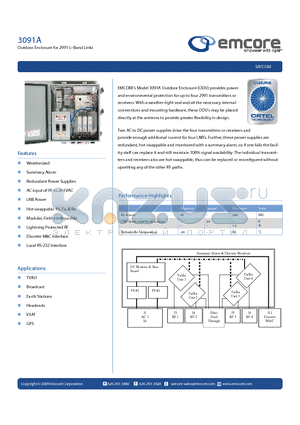 2991T datasheet - Outdoor Enclosure for 2991 L.Band Links