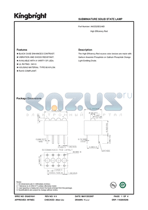AM2520EG/4ID datasheet - SUBMINIATURE SOLID STATE LAMP