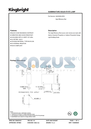 AM2520EJ/ID5V datasheet - SUBMINIATURE SOLID STATE LAMP