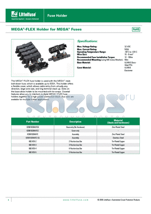 02981028HXFCB datasheet - MEGA^-FLEX Holder for MEGA^ Fuses