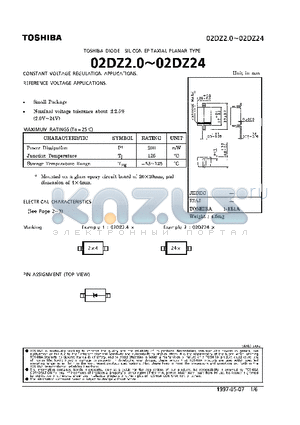 02DZ2.4 datasheet - DIODE(CONSTANT VOLTAGE REGULATION APPLICATIONS.)