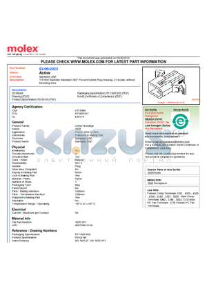 03-06-2023 datasheet - 1.57mm Diameter Standard