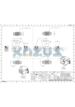 03-06-2121-V datasheet - .062/(1.57) HOUSINGS, PLUG & RECEPTACLE 12 CKT, 145 CENTERS