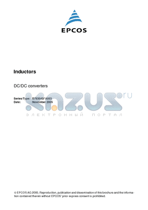 B78304B datasheet - DC/DC converters