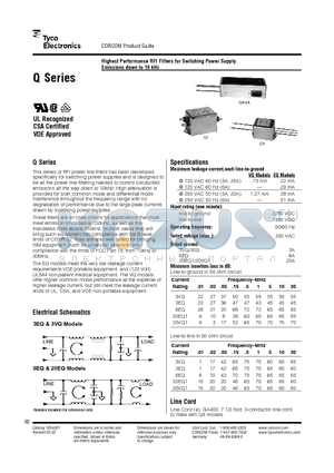 3EQ1 datasheet - Highest Performance RFI Filters for Switching Power Supply Emissions down to 10 kHz