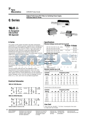 3EQ1_1 datasheet - Highest Performance RFI Filters for Switching Power Supply Emissions down to 10 kHz