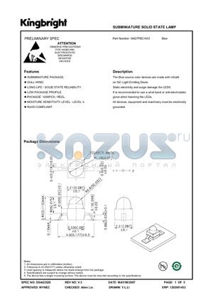 AM27PBC datasheet - SUBMINIATURE SOLID STATE LAMP