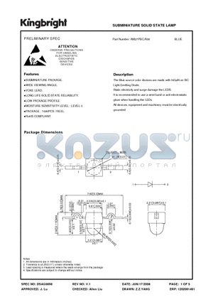 AM27PBC/A08 datasheet - SUBMINIATURE SOLID STATE LAMP