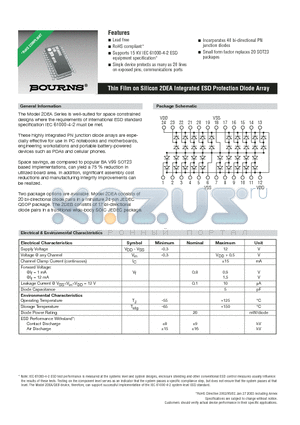 2DEB-2-W20T datasheet - Integrated ESD Protection Diode Array