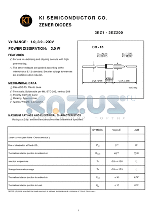 3EZ1 datasheet - ZENER DIODES