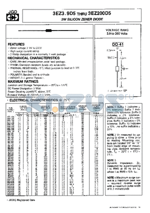 3EZ140D5 datasheet - 3W SILICON ZENER DIODE