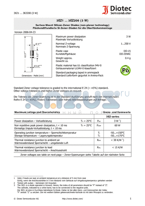 3EZ1_07 datasheet - Surface Mount Silicon-Zener Diodes (non-planar technology)