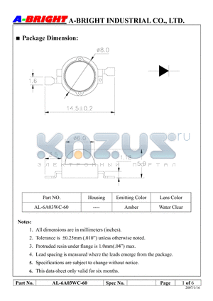 AL-6A03WC-60 datasheet - LED