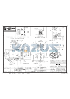 020200MB005S535ZR datasheet - MINI USB CONNECTOR