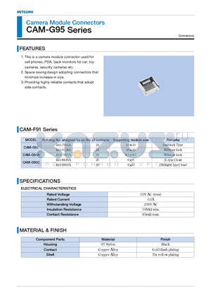 CAM-G95 datasheet - Camera Module Connectors