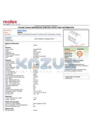 39357-0009 datasheet - 3.50mm (.138