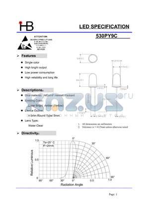 530PY9C datasheet - LED