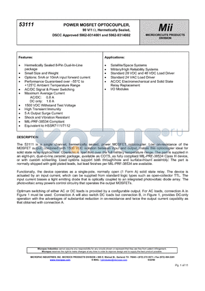 53111-2ZC datasheet - POWER MOSFET OPTOCOUPLER