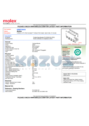 395210010 datasheet - 5.00mm (.197