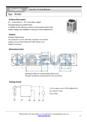 5333-T006 datasheet - Filter Coils < Pin Type: FB Series>