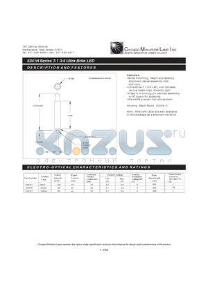 5341H7 datasheet - T-1 3/4 Ultra Brite LED