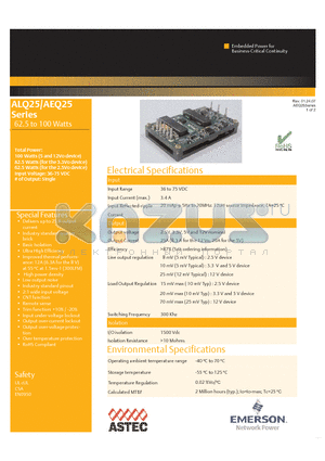 ALQ25 datasheet - Delivers up to 25 A output current