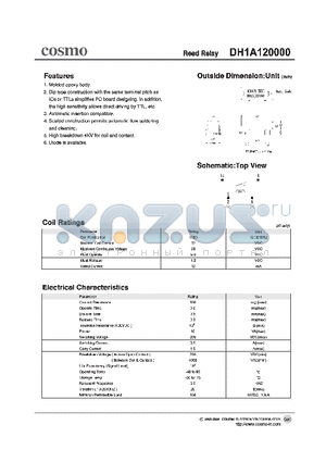 DH1A120000 datasheet - REED RELAY