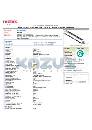 53625-0374 datasheet - 0.635mm (.025