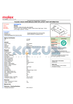 53780-0770 datasheet - 1.25mm (.049