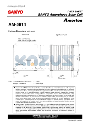 AM-5814 datasheet - Amorphous Solar Cell