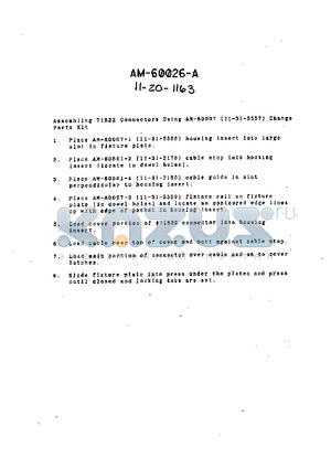 AM-60026-A datasheet - CHANGE PART KIT FOR 71522 CONN