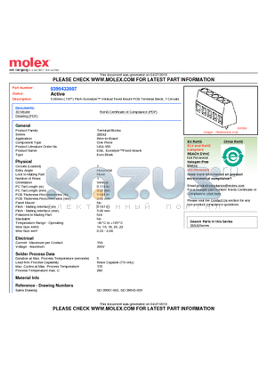 395433007 datasheet - 5.00mm (.197