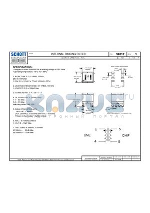 39812 datasheet - INTERNAL RINGING FILTER