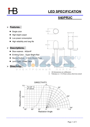 540PR2C datasheet - LED