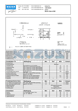 DIL05-1C90-51FHR_DE datasheet - (deutsch) DIL Reed Relay