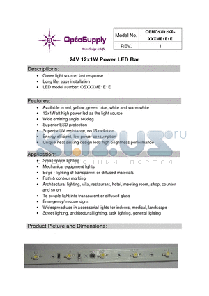 B5XME1E1E datasheet - Green light source, fast response Long life, easy installation